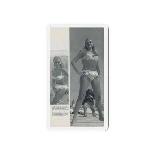 Barbara Valentin #16 - 2 Pics (Vintage Female Icon) Refrigerator Magnet 6 Inch Die-Cut - The Sticker Space