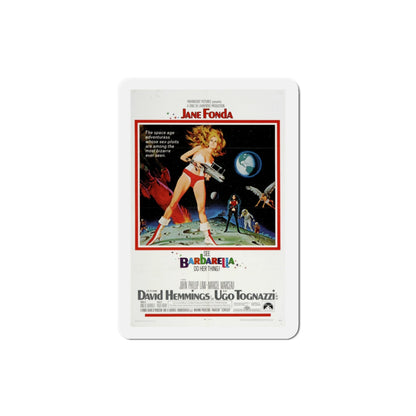 Barbarella 1968 Movie Poster Die-Cut Magnet-3 Inch-The Sticker Space