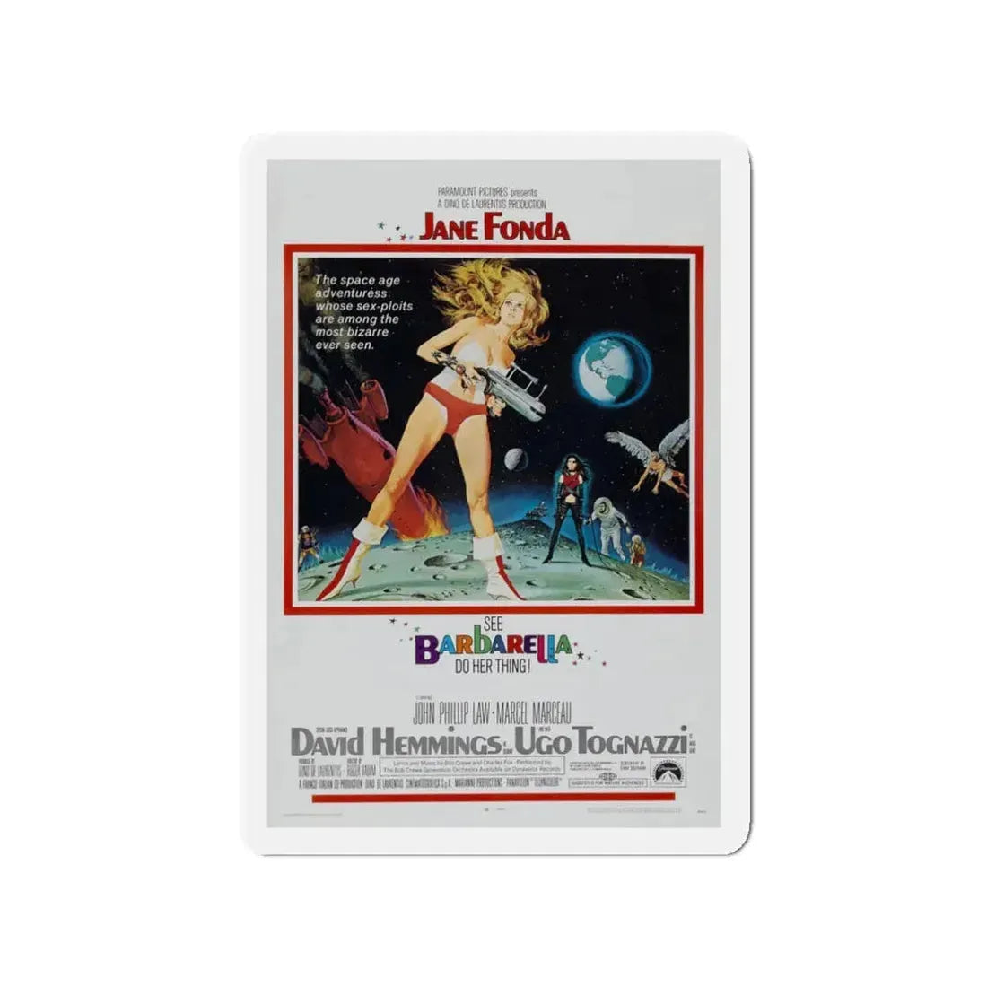 BARBARELLA 1968 Movie Poster - Refrigerator Magnet 3 Inch - The Sticker Space