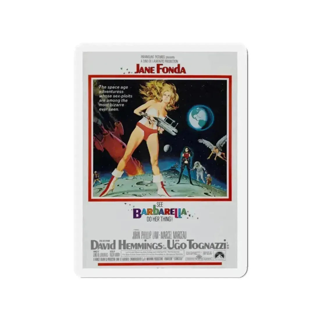 BARBARELLA 1968 Movie Poster - Refrigerator Magnet - The Sticker Space
