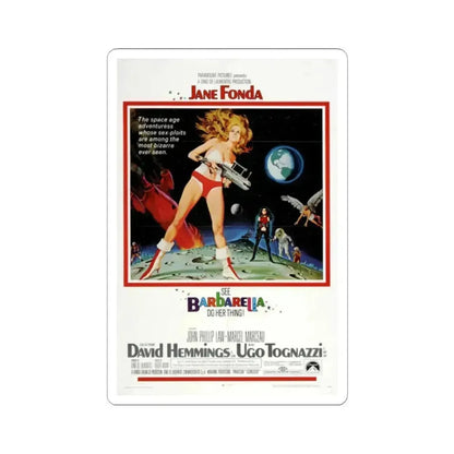 Barbarella 1968 Movie Poster - STICKER Vinyl Kiss-Cut Decal 2 Inch White - The Sticker Space