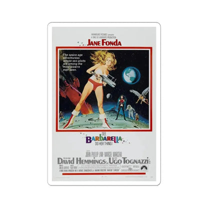 BARBARELLA 1968 Movie Poster - STICKER Vinyl Kiss-Cut Decal 6 Inch White - The Sticker Space