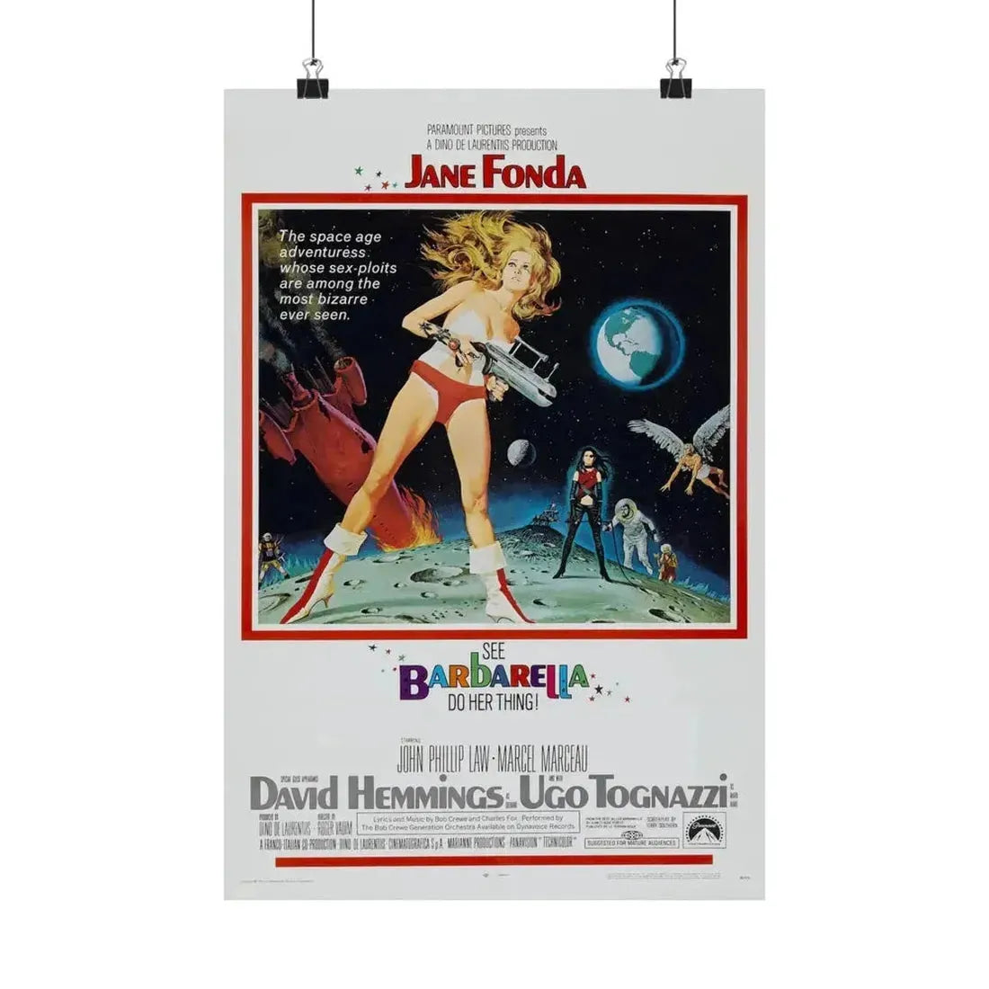 BARBARELLA 1968 - Paper Movie Poster - The Sticker Space