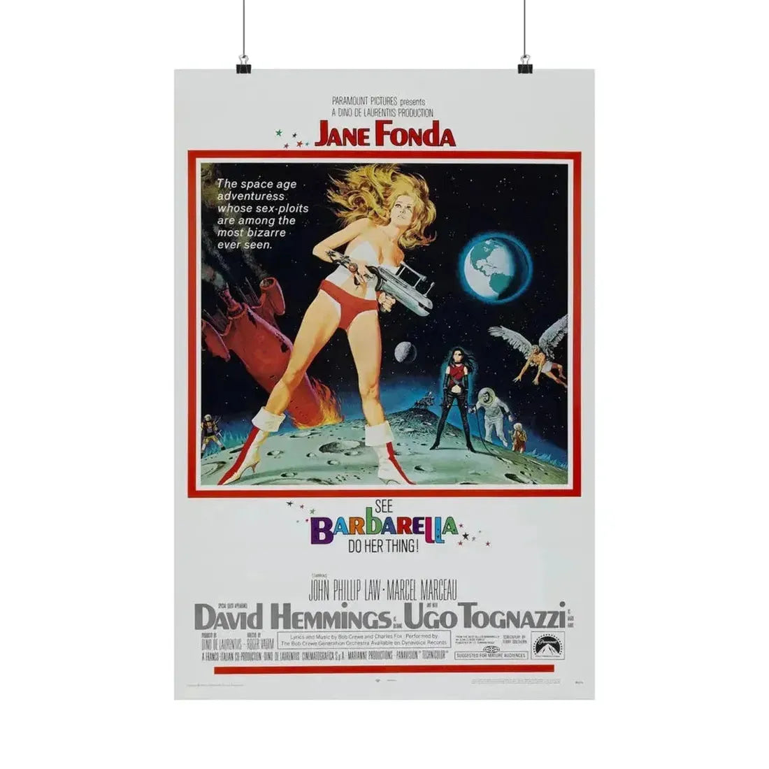 BARBARELLA 1968 - Paper Movie Poster - The Sticker Space