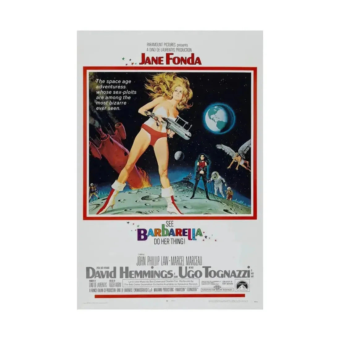 BARBARELLA 1968 - Paper Movie Poster - The Sticker Space