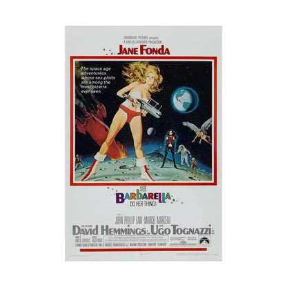 BARBARELLA 1968 - Paper Movie Poster - The Sticker Space