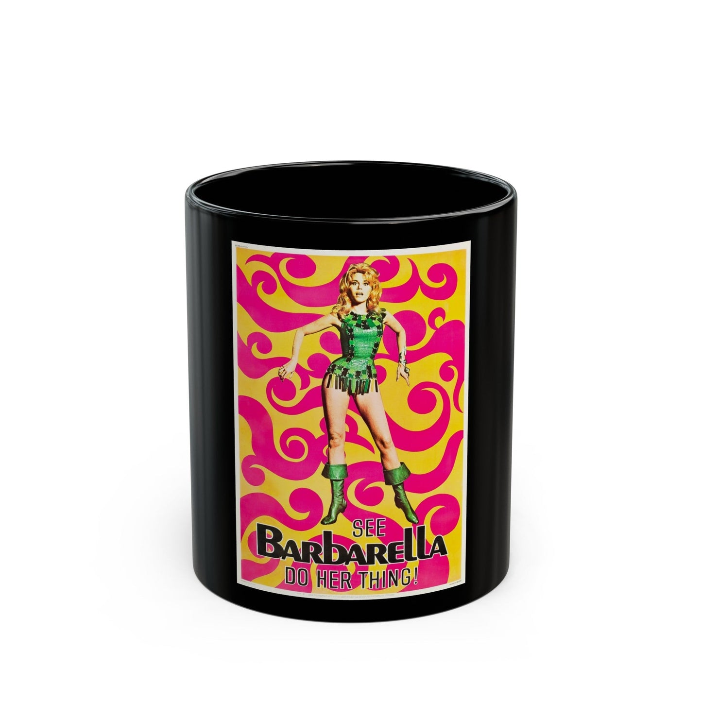 BARBARELLA (2) 1968 Movie Poster - Black Coffee Mug-11oz-The Sticker Space