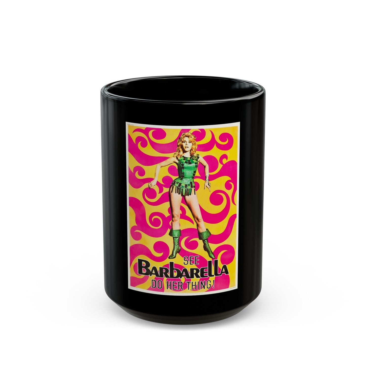 BARBARELLA (2) 1968 Movie Poster - Black Coffee Mug-15oz-The Sticker Space