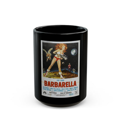 BARBARELLA (ITALIAN) 1968 Movie Poster - Black Coffee Mug-15oz-The Sticker Space