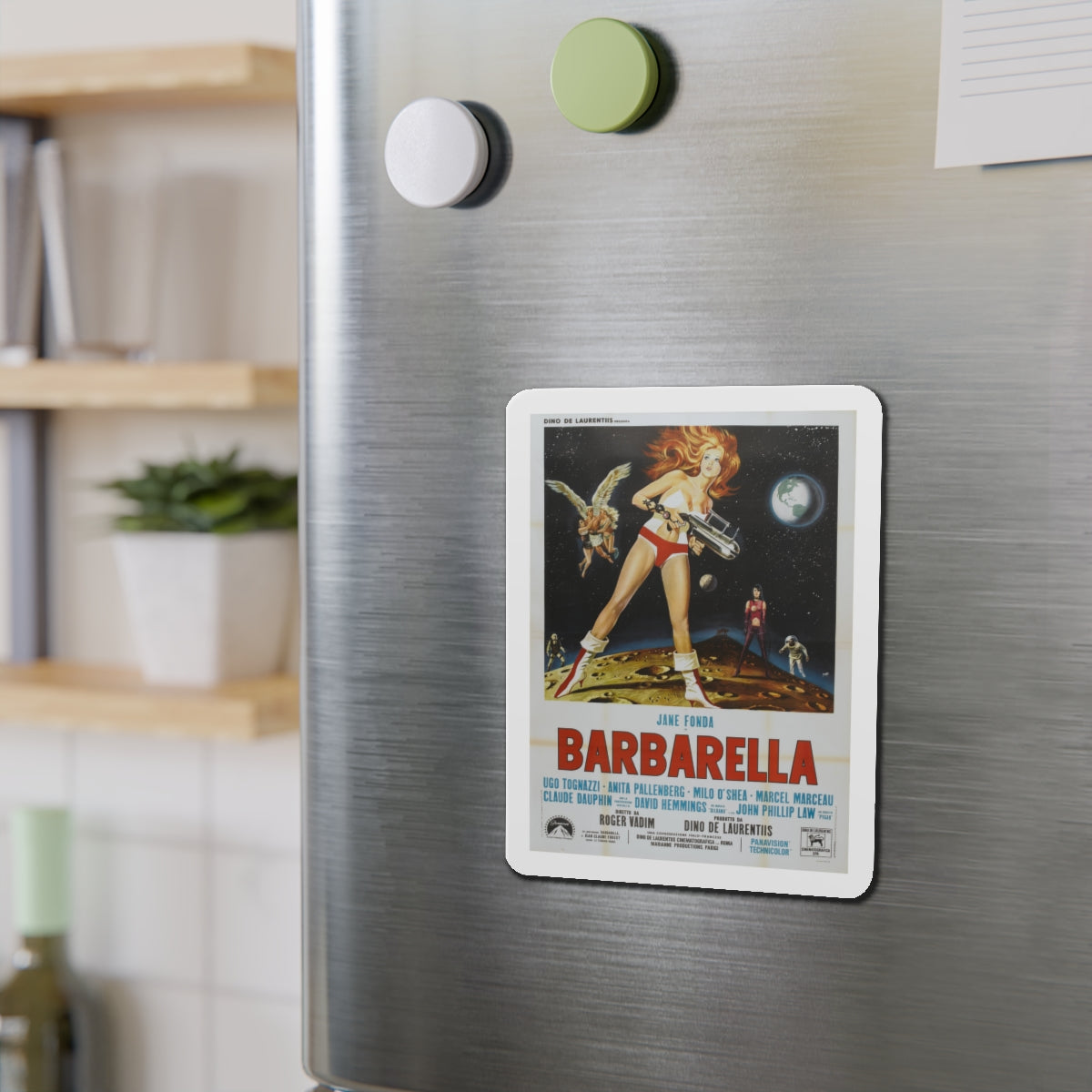 BARBARELLA (ITALIAN) 1968 Movie Poster - Die-Cut Magnet-The Sticker Space