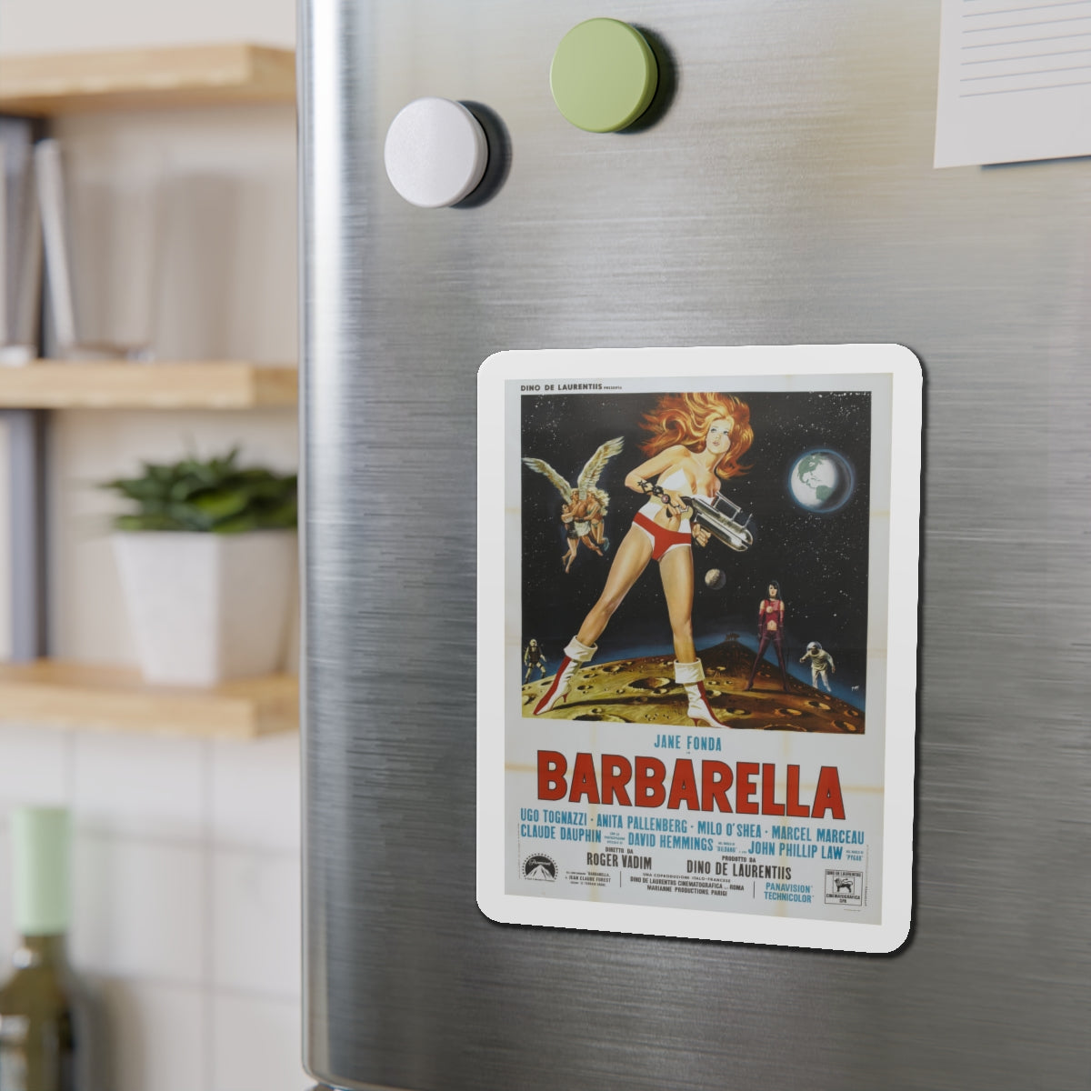 BARBARELLA (ITALIAN) 1968 Movie Poster - Die-Cut Magnet-The Sticker Space