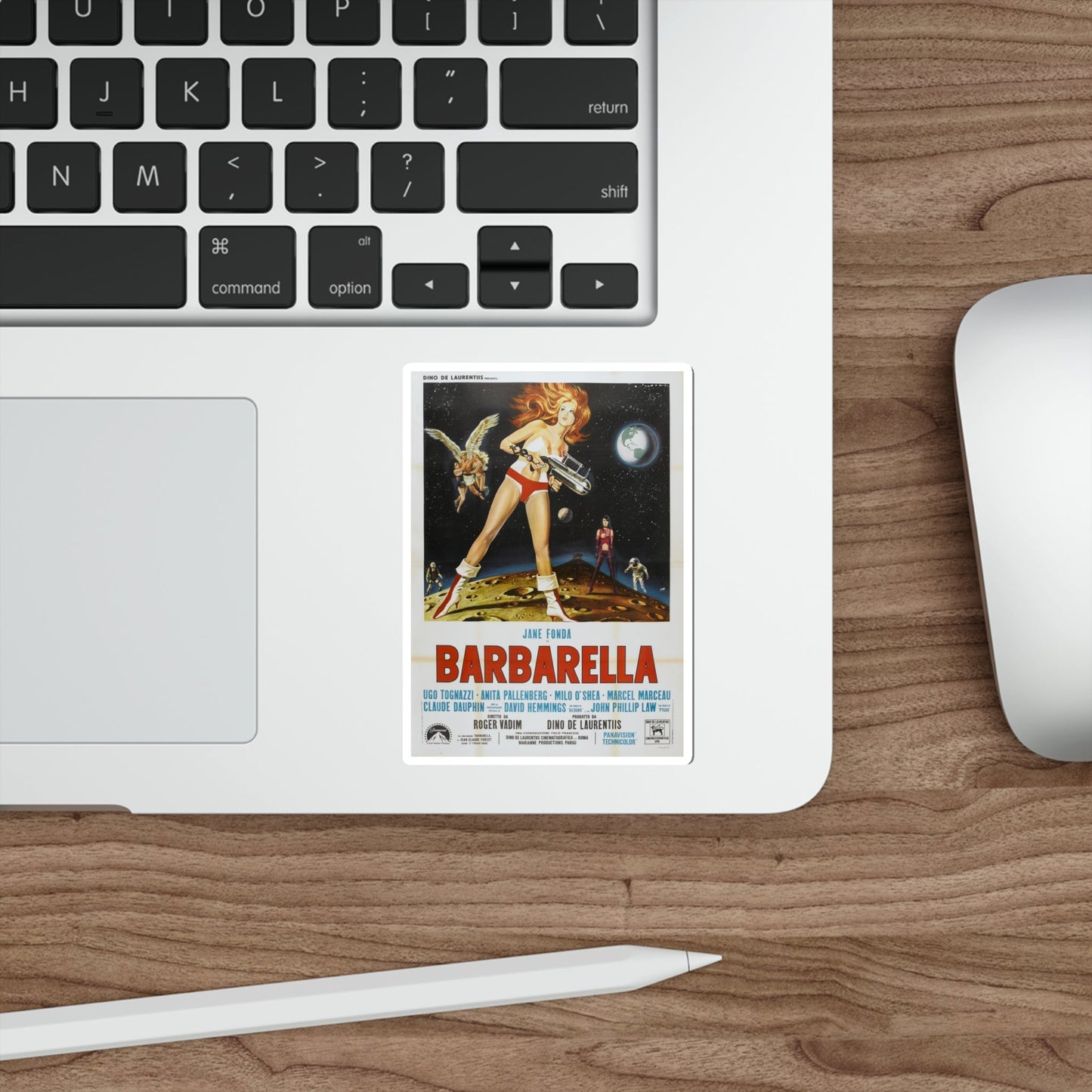 BARBARELLA (ITALIAN) 1968 Movie Poster STICKER Vinyl Die-Cut Decal-The Sticker Space