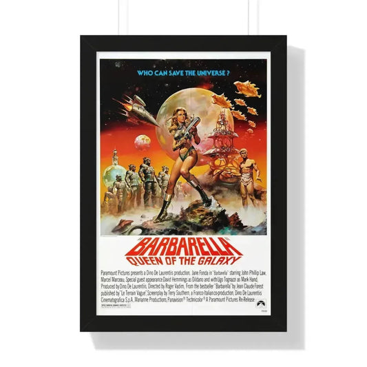 BARBARELLA - QUEEN OF THE GALAXY 1968 - Framed Movie Poster 16″ x 24″ Black - The Sticker Space