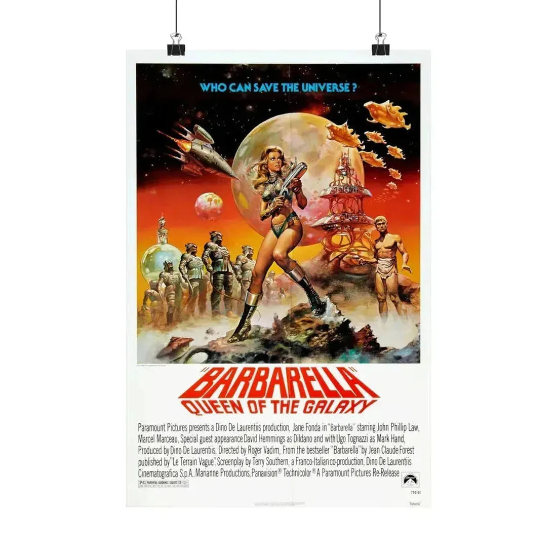 BARBARELLA - QUEEN OF THE GALAXY 1968 - Paper Movie Poster 12″ x 18″ Matte - The Sticker Space