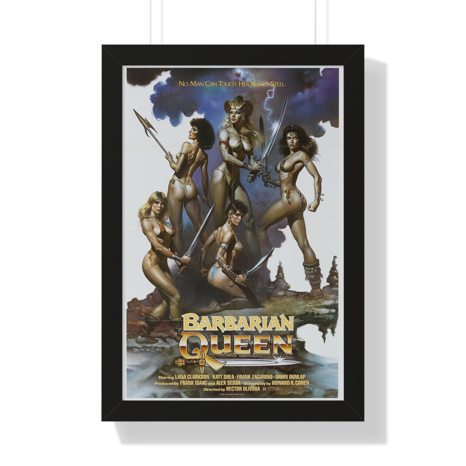 BARBARIAN QUEEN 1985 - Framed Movie Poster-16″ x 24″-The Sticker Space