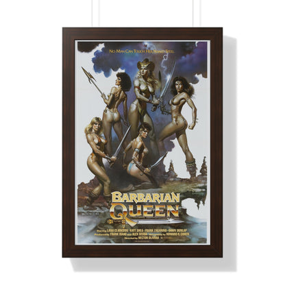 BARBARIAN QUEEN 1985 - Framed Movie Poster-16″ x 24″-The Sticker Space