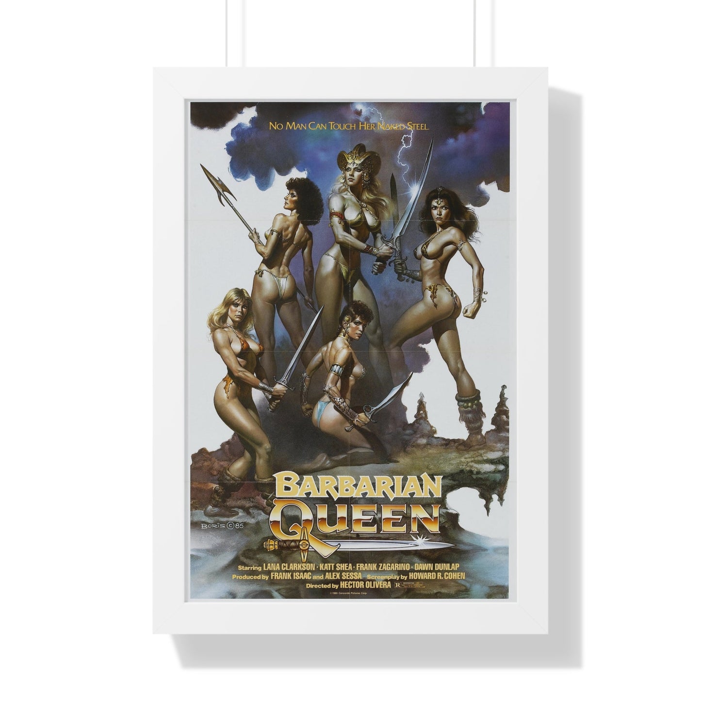 BARBARIAN QUEEN 1985 - Framed Movie Poster-16″ x 24″-The Sticker Space