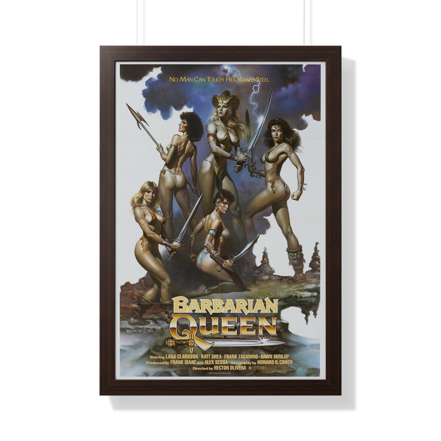 BARBARIAN QUEEN 1985 - Framed Movie Poster-20" x 30"-The Sticker Space