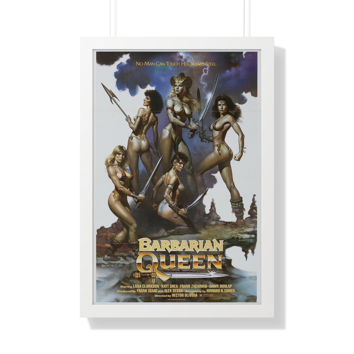 BARBARIAN QUEEN 1985 - Framed Movie Poster-20" x 30"-The Sticker Space