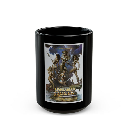 BARBARIAN QUEEN 1985 Movie Poster - Black Coffee Mug-15oz-The Sticker Space