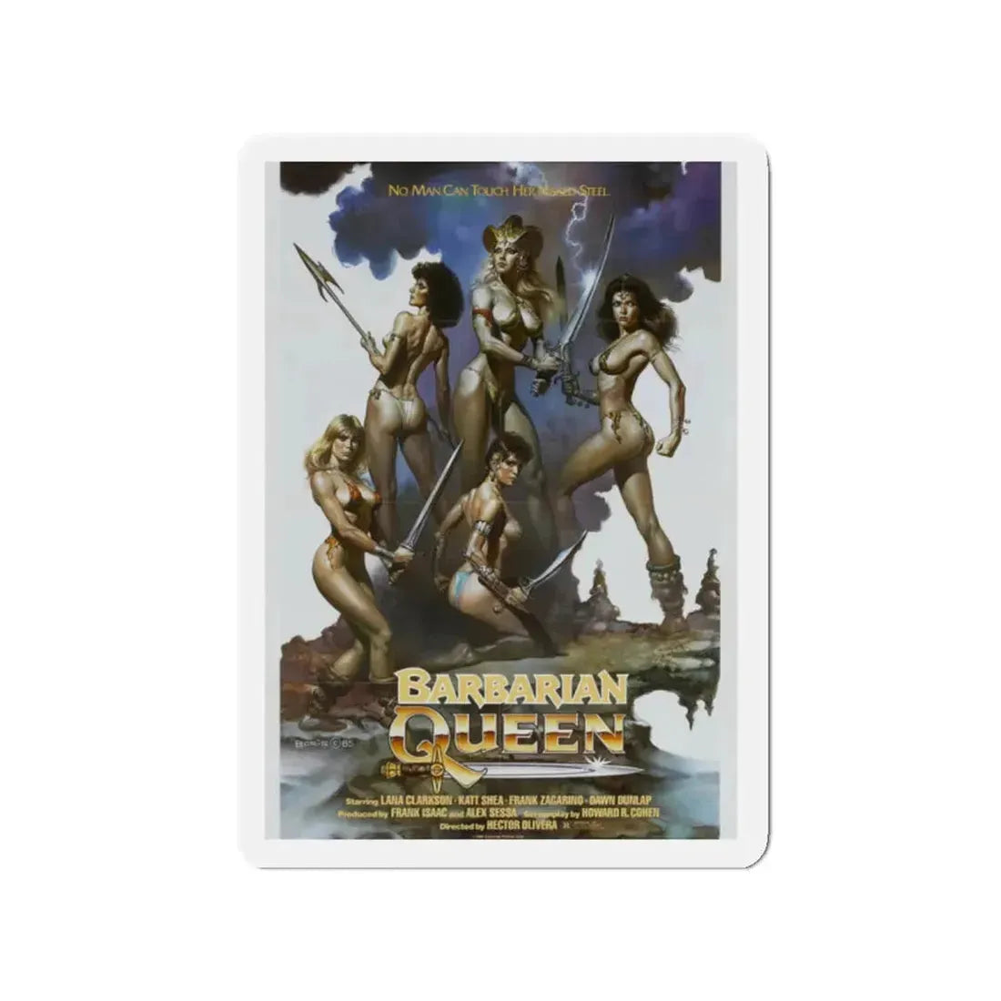 BARBARIAN QUEEN 1985 Movie Poster - Refrigerator Magnet 2 Inch - The Sticker Space