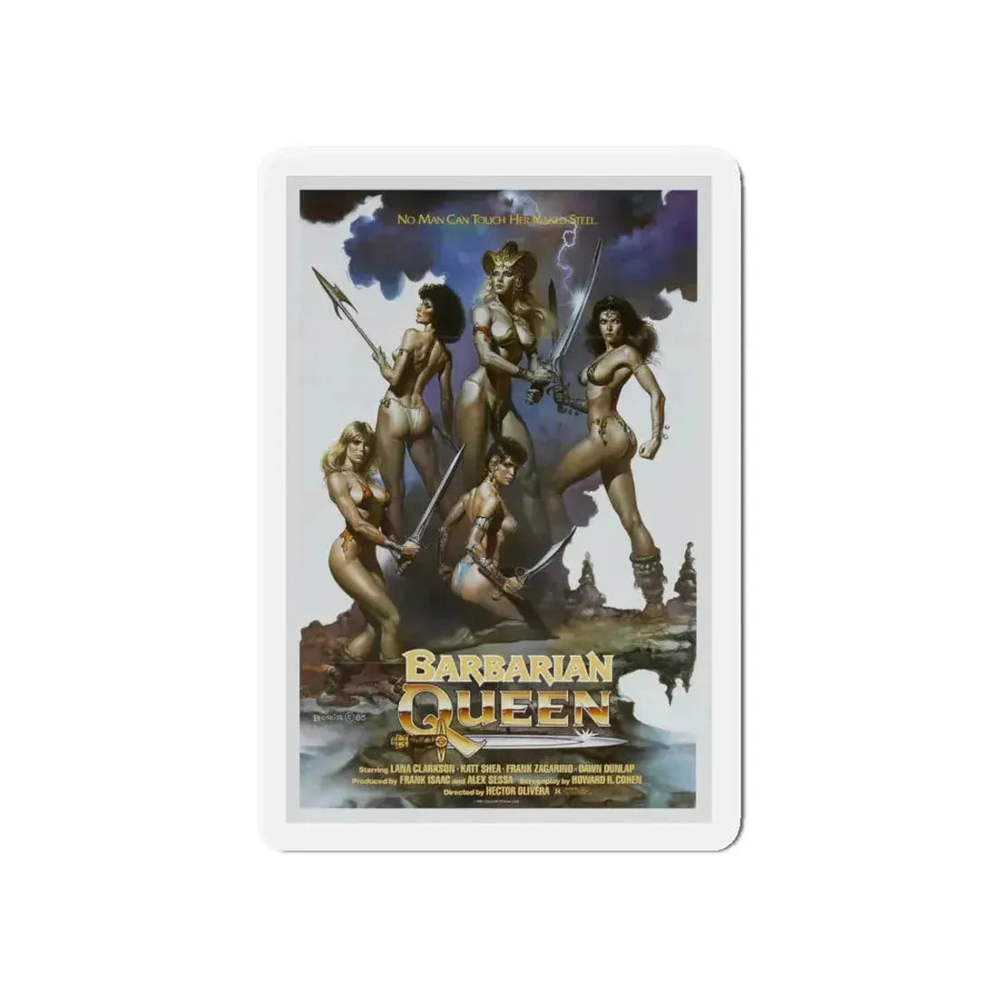 BARBARIAN QUEEN 1985 Movie Poster - Refrigerator Magnet 6 Inch - The Sticker Space