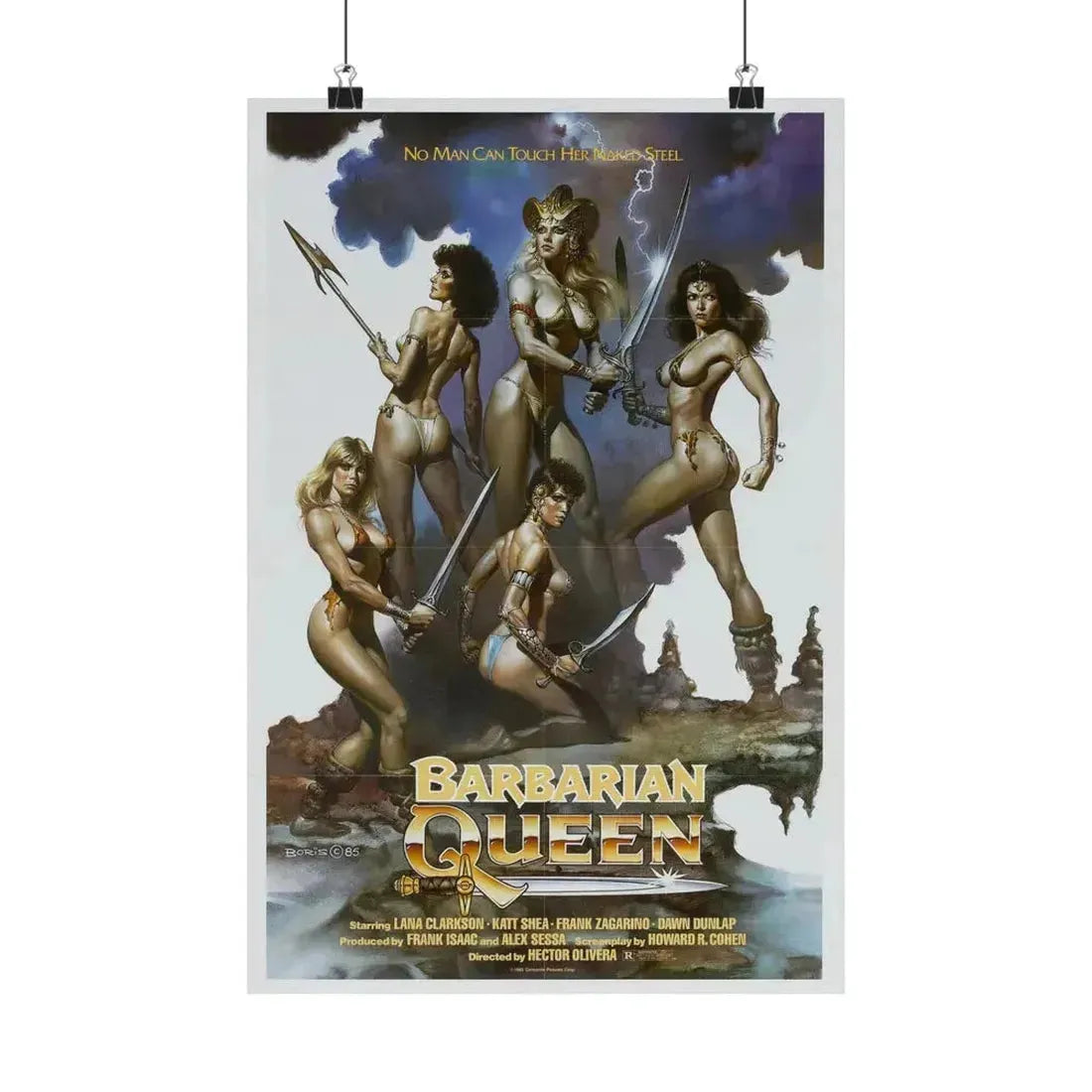 BARBARIAN QUEEN 1985 - Paper Movie Poster 12″ x 18″ Matte - The Sticker Space