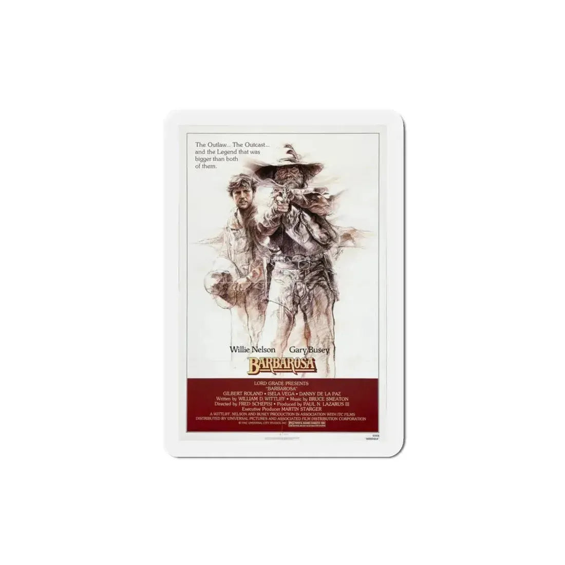 Barbarosa 1982 Movie Poster Refrigerator Magnet 3 Inch - The Sticker Space