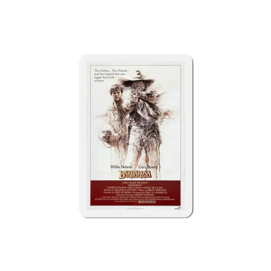 Barbarosa 1982 Movie Poster Refrigerator Magnet 4 Inch - The Sticker Space