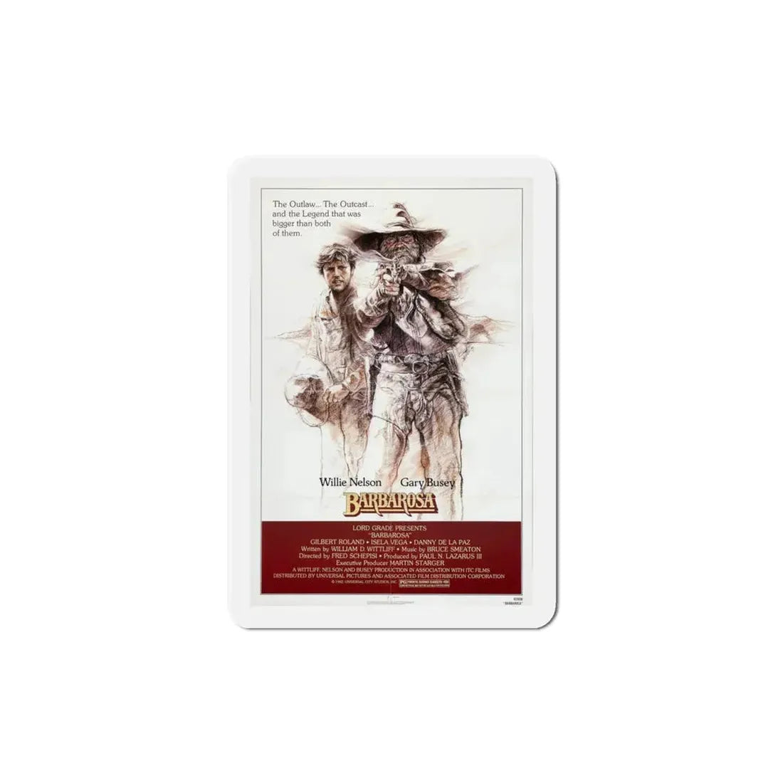 Barbarosa 1982 Movie Poster Refrigerator Magnet 4 Inch - The Sticker Space