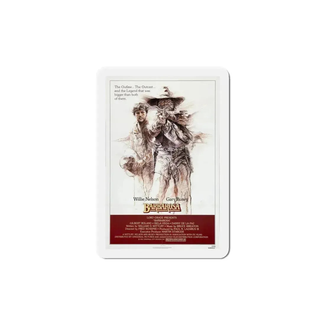 Barbarosa 1982 Movie Poster Refrigerator Magnet 6 Inch - The Sticker Space