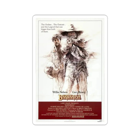 Barbarosa 1982 Movie Poster STICKER Vinyl Die-Cut Decal 2 Inch - The Sticker Space