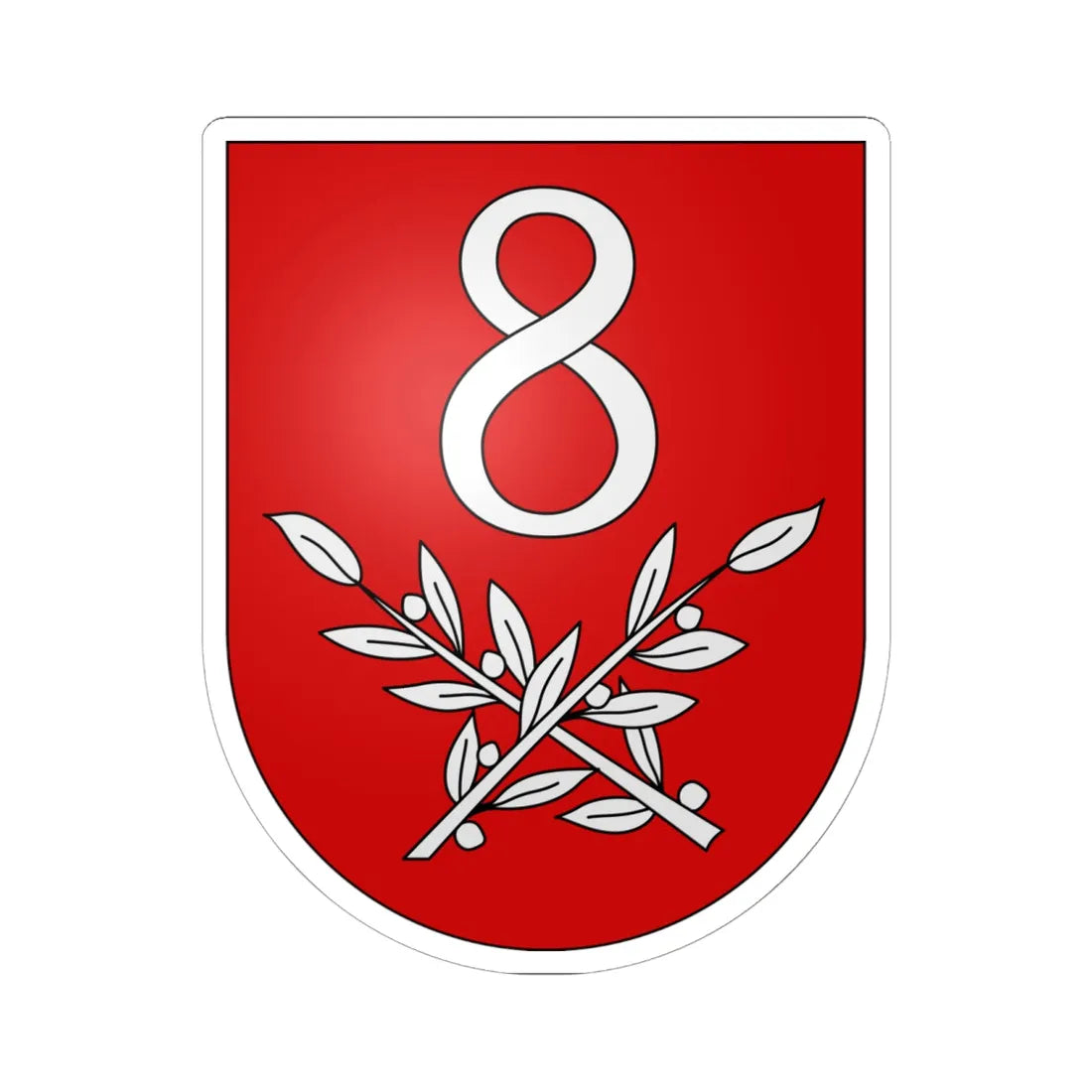 Barbengo-coat of arms (Switzerland) (Coat of Arms) STICKER Vinyl Kiss-Cut Decal 6 Inch White - The Sticker Space