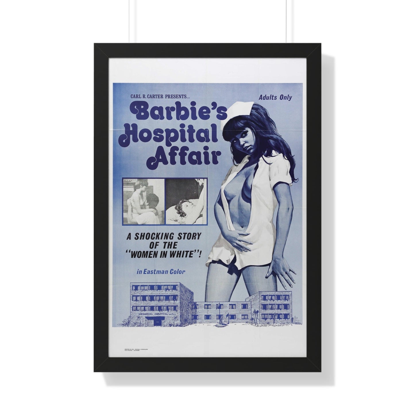 BARBIE'S HOSPITAL AFFAIR 1970 - Framed Movie Poster-20" x 30"-The Sticker Space