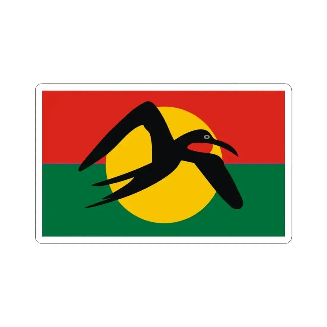 Barbuda Council Flag Old Reconstruction (Antigua and Barbuda) STICKER Vinyl Kiss-Cut Decal 6 Inch White - The Sticker Space