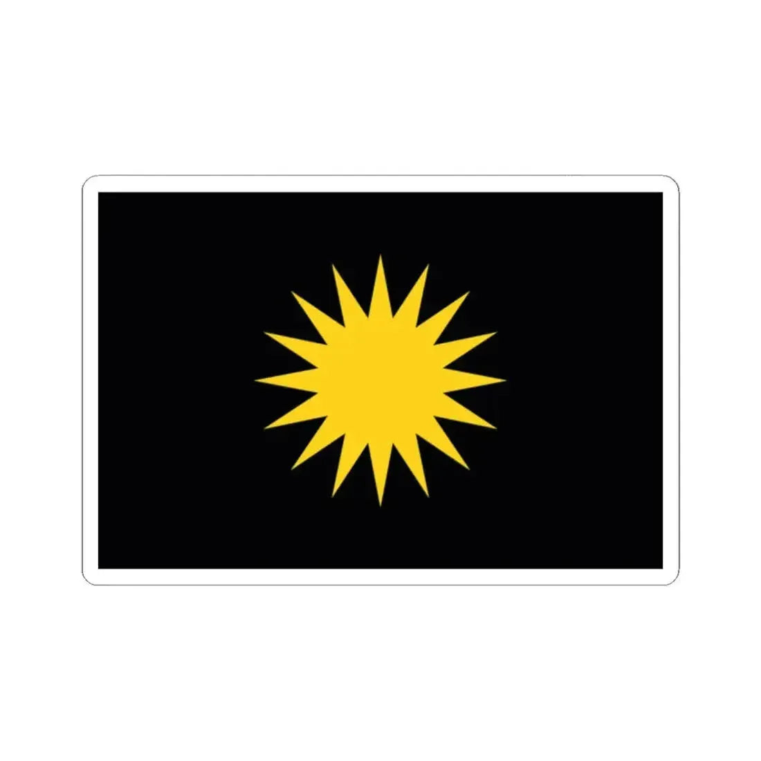 Barbuda Peoples Movement Flag (Antigua and Barbuda) STICKER Vinyl Kiss-Cut Decal 2 Inch White - The Sticker Space