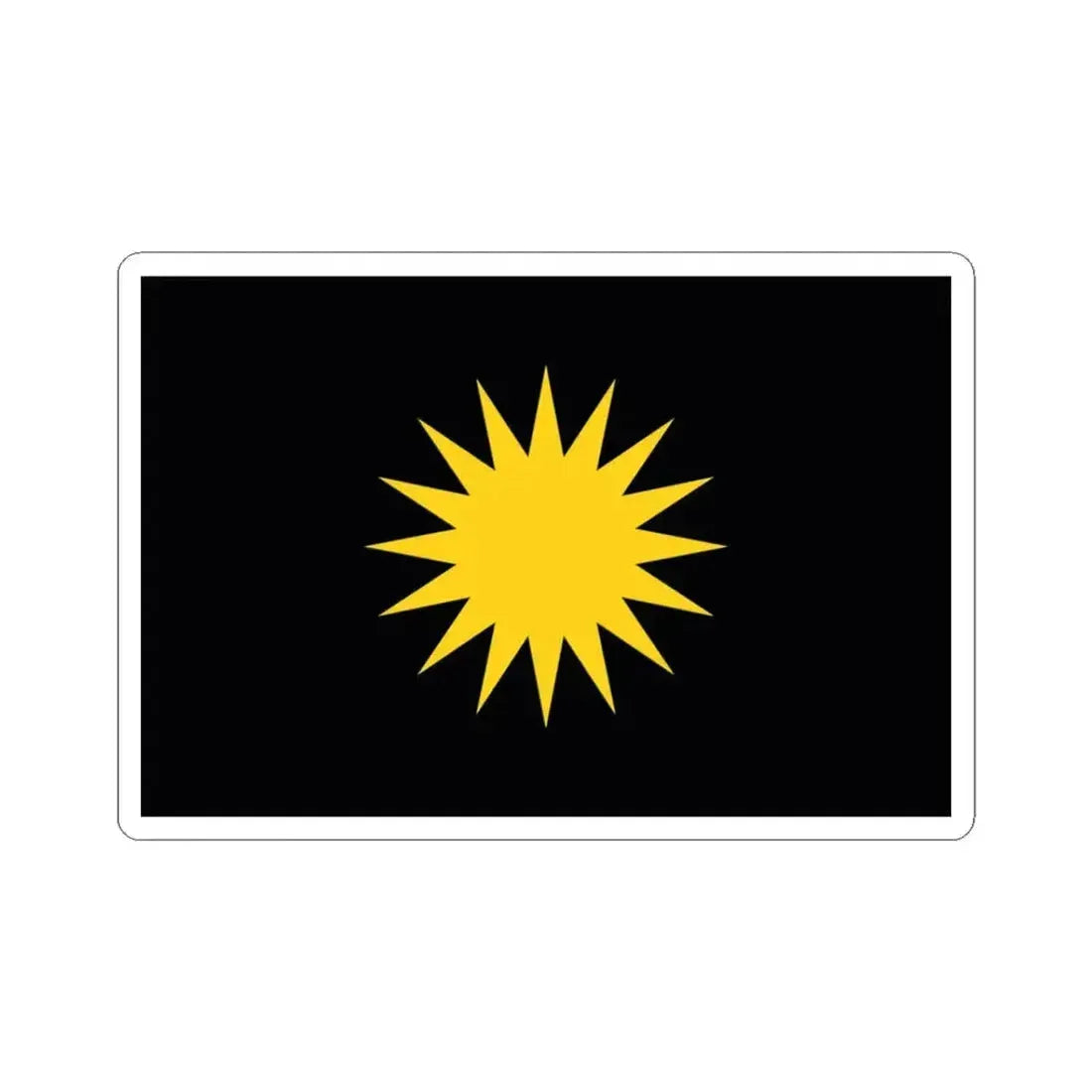 Barbuda Peoples Movement Flag (Antigua and Barbuda) STICKER Vinyl Kiss-Cut Decal 3 Inch White - The Sticker Space