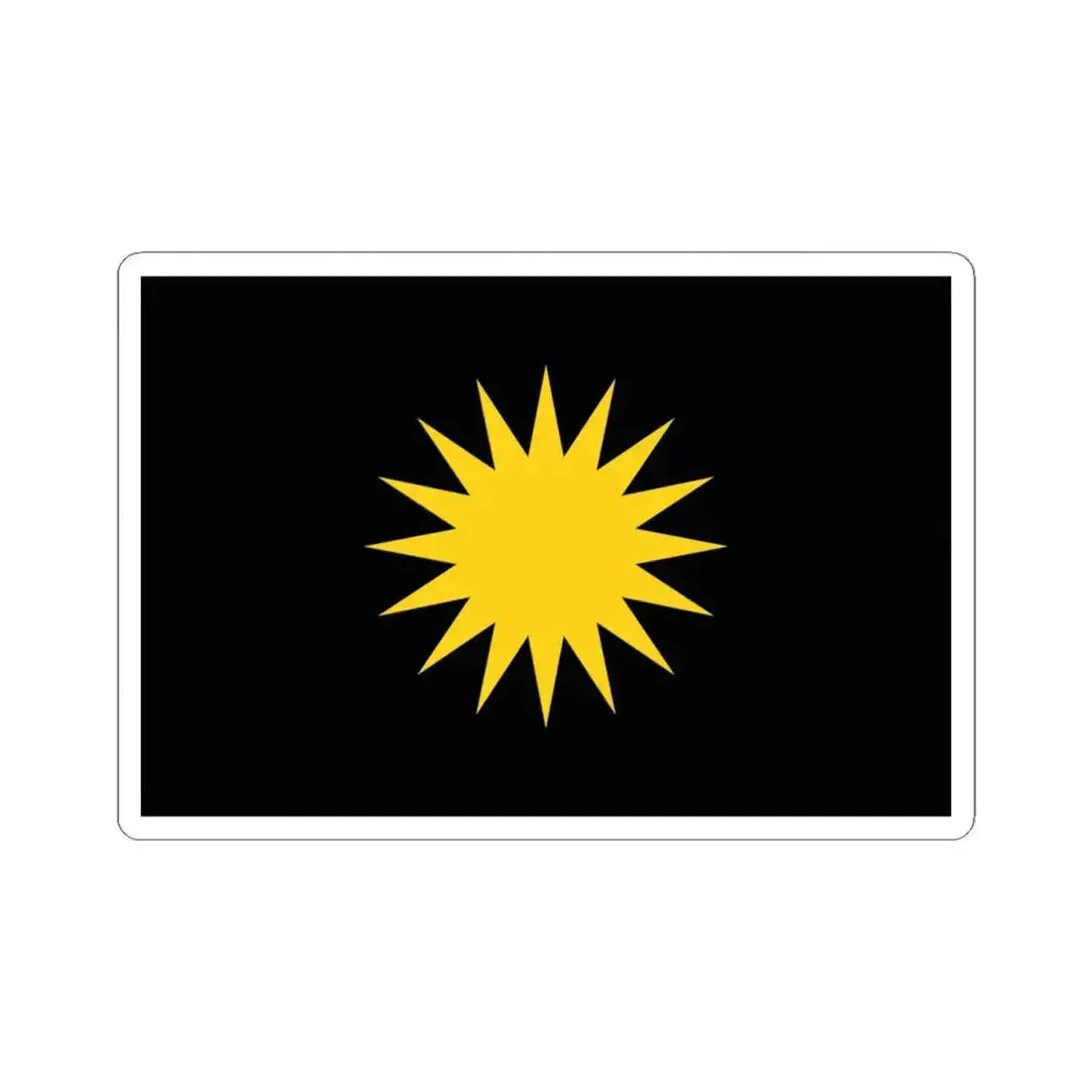 Barbuda Peoples Movement Flag (Antigua and Barbuda) STICKER Vinyl Kiss-Cut Decal 4 Inch White - The Sticker Space