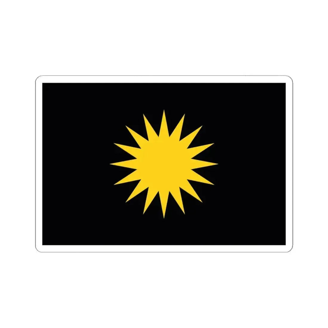 Barbuda Peoples Movement Flag (Antigua and Barbuda) STICKER Vinyl Kiss-Cut Decal 6 Inch White - The Sticker Space