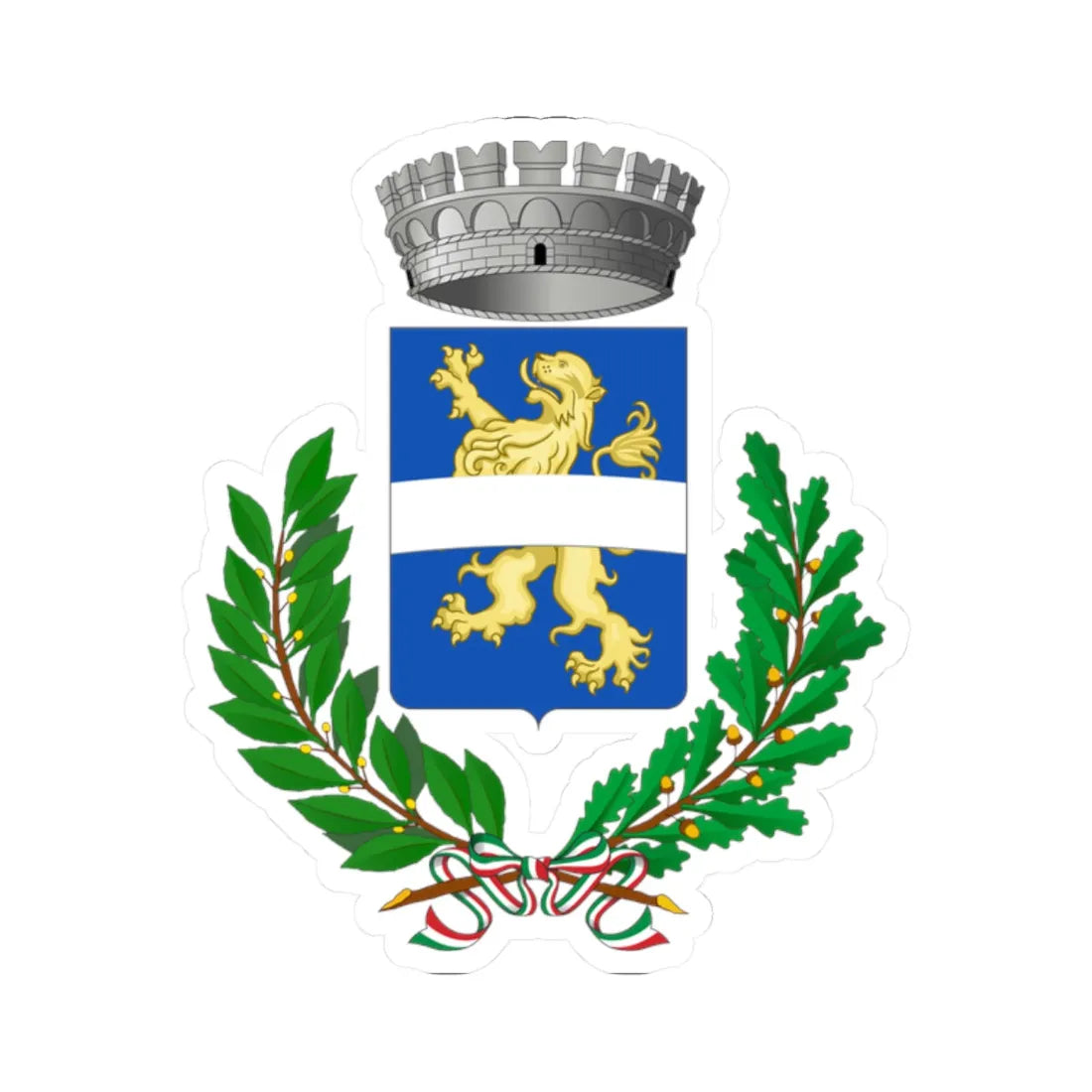 Bardolino-Stemma (Italy) (Coat of Arms) STICKER Vinyl Kiss-Cut Decal 2 Inch White - The Sticker Space