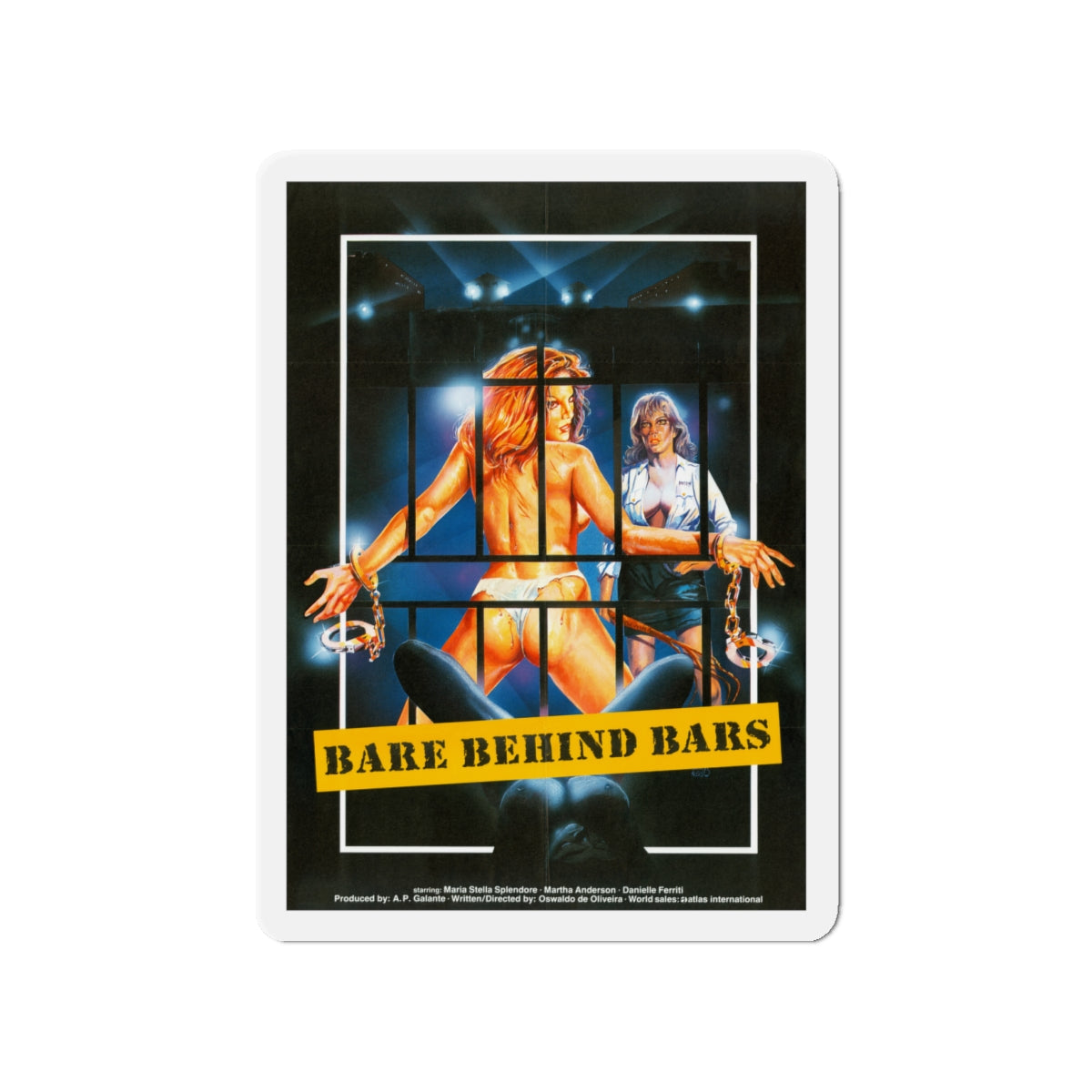 BARE BEHIND BARS 1980 Movie Poster - Die-Cut Magnet-4" x 4"-The Sticker Space