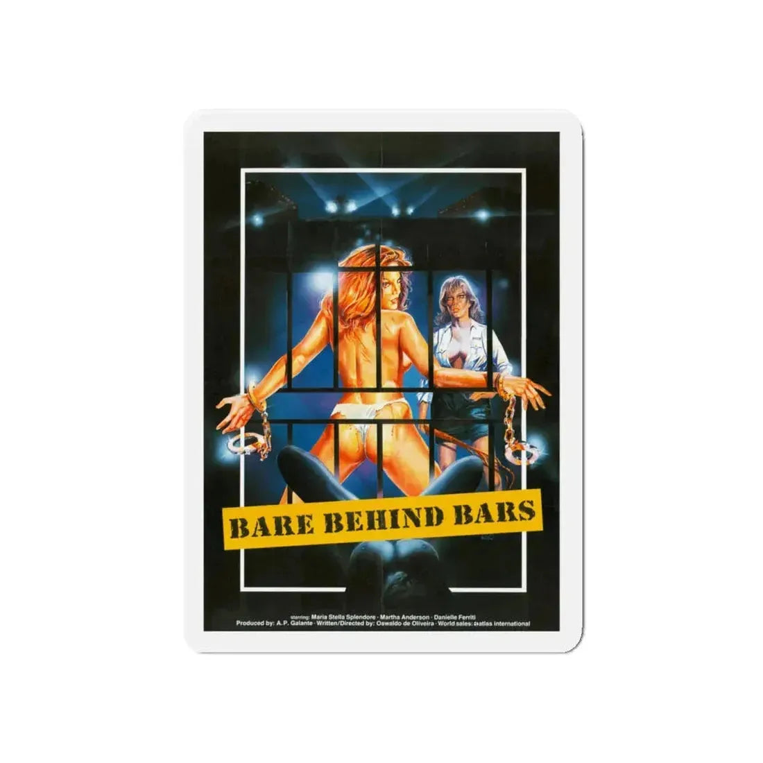 BARE BEHIND BARS 1980 Movie Poster - Refrigerator Magnet 5 Inch - The Sticker Space
