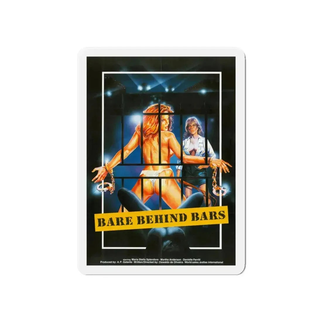 BARE BEHIND BARS 1980 Movie Poster - Refrigerator Magnet 6 Inch - The Sticker Space