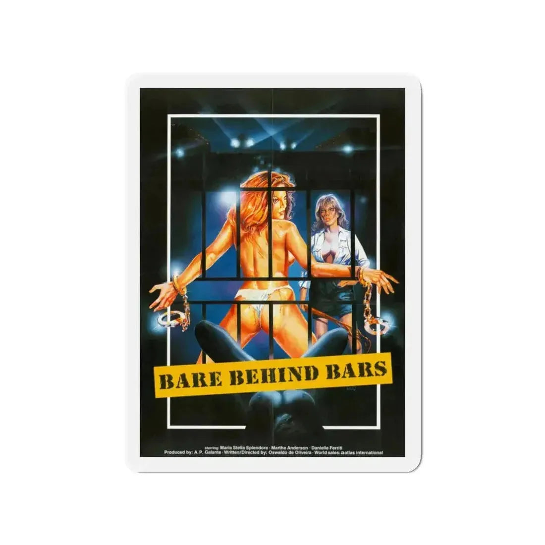 BARE BEHIND BARS 1980 Movie Poster - Refrigerator Magnet - The Sticker Space
