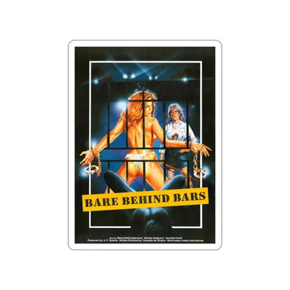 BARE BEHIND BARS 1980 Movie Poster STICKER Vinyl Die-Cut Decal 3 Inch - The Sticker Space