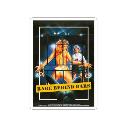 BARE BEHIND BARS 1980 Movie Poster STICKER Vinyl Die-Cut Decal 5 Inch - The Sticker Space