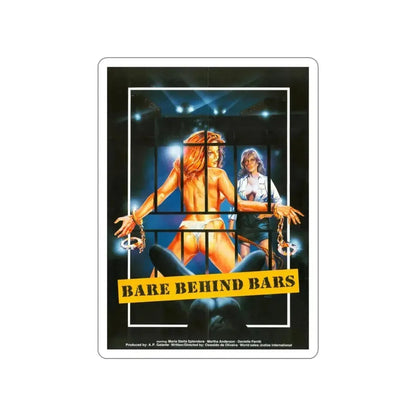 BARE BEHIND BARS 1980 Movie Poster STICKER Vinyl Die-Cut Decal - The Sticker Space