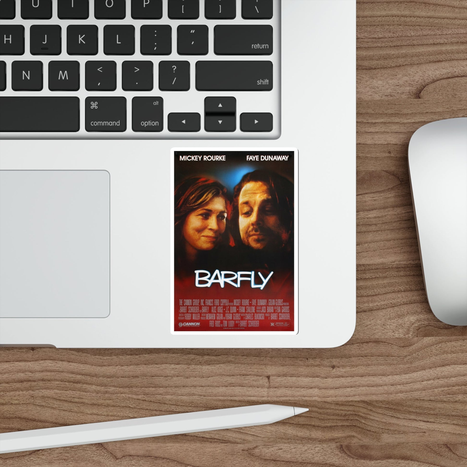 Barfly 1987 Movie Poster STICKER Vinyl Die-Cut Decal-The Sticker Space