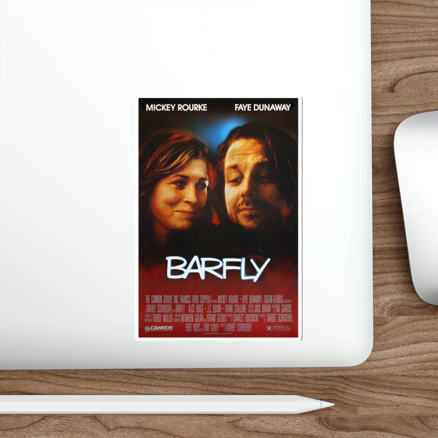 Barfly 1987 Movie Poster STICKER Vinyl Die-Cut Decal-The Sticker Space