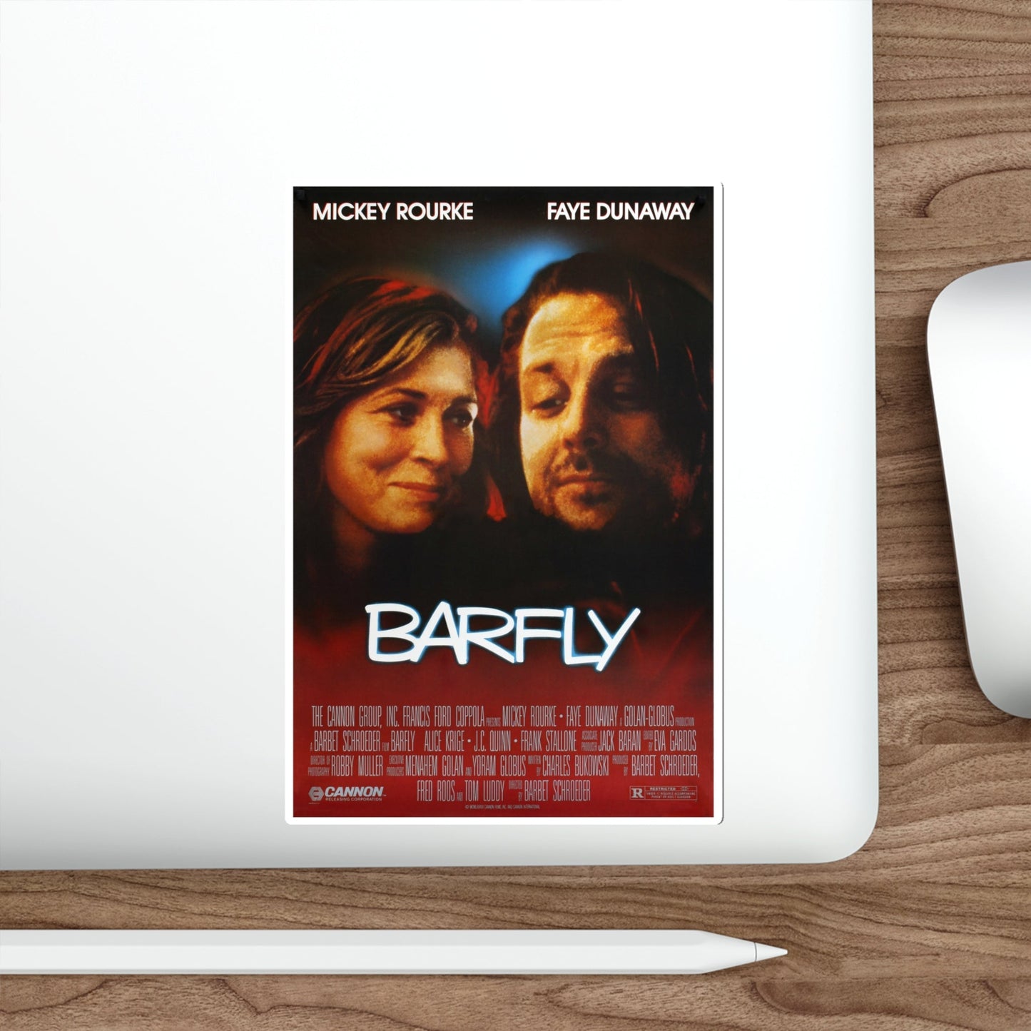 Barfly 1987 Movie Poster STICKER Vinyl Die-Cut Decal-The Sticker Space